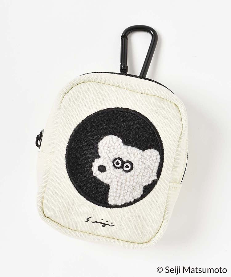 ANDYサガラ刺繍カラビナ付ポーチ ANDY キャラクター ねずみ ネズミ