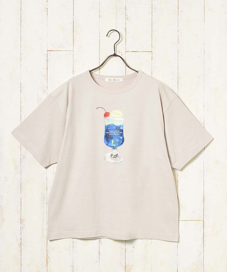 クリームソーダプリントTシャツ クリームソーダ Tシャツ ウェア 喫茶