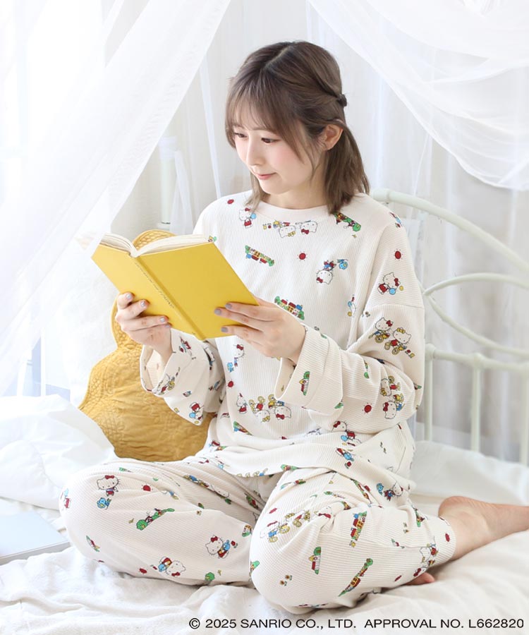 ハローキティワッフルルームウェア上下セット | Bleu Bleuet（ブルー