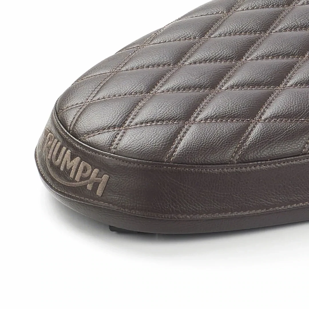 Triumph Brown Quilted Scrambler Bench Seat - A9708614