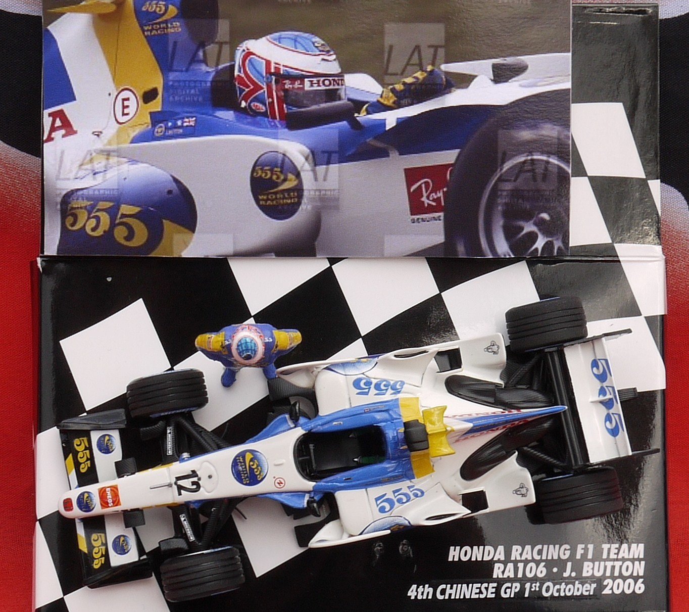 2006 555 Honda RA106 J.Button Chinese gp -Figure version 1/43 scale