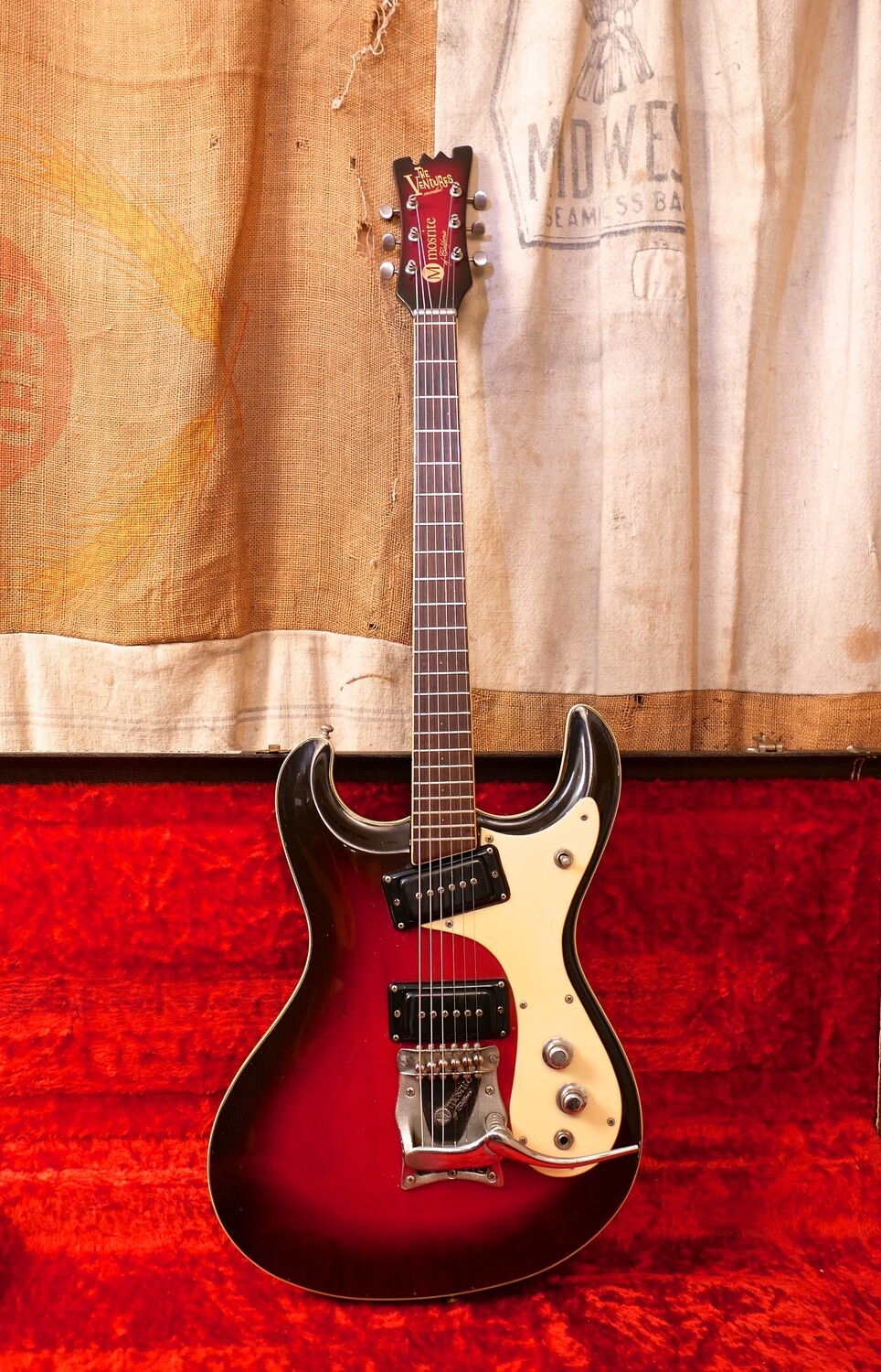 1964 Mosrite Ventures Redburst Bound Body w/OHSC