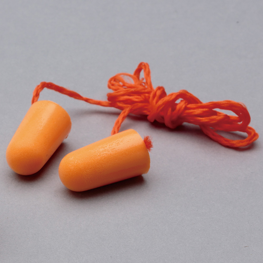 耳栓 NO．1110 紐付 フリーサイズ 1組×100入 | 【ミドリ安全