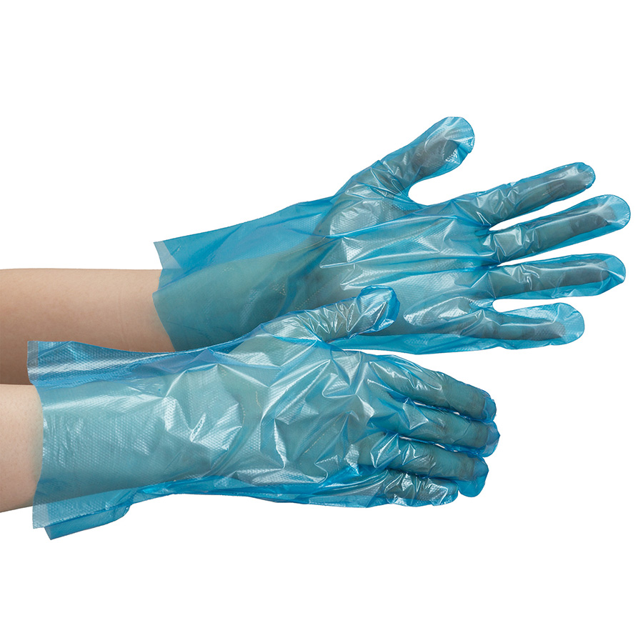 片エンボスポリエチ手袋 ベルテ504 ブルー S 10000枚
