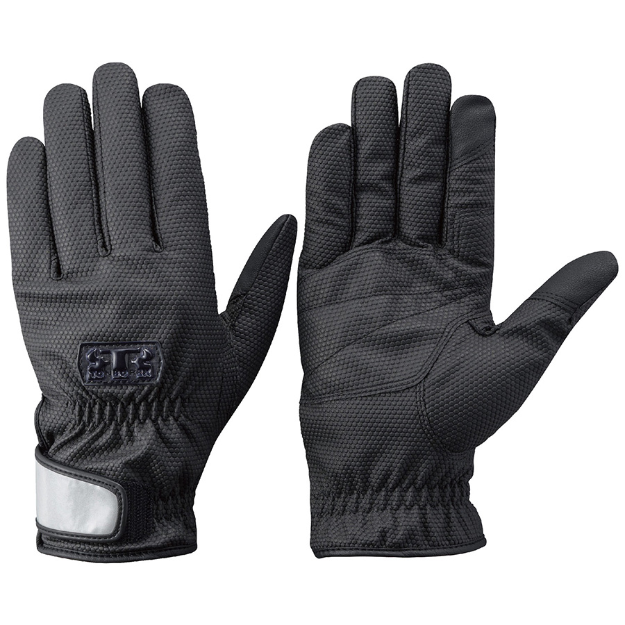 トンボレックス 合成皮革 スマホ対応防寒手袋 E－255BK S