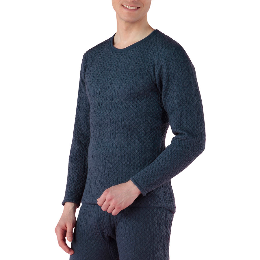 ひだまり チョモランマ（R） 紳士 QMS923 長袖丸首シャツ LL