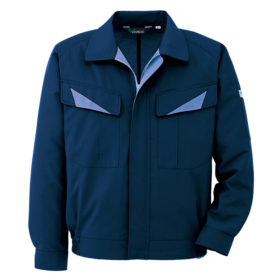 男女ペア長袖ブルゾン GS2627 上 ネイビー | 【ミドリ安全】公式通販
