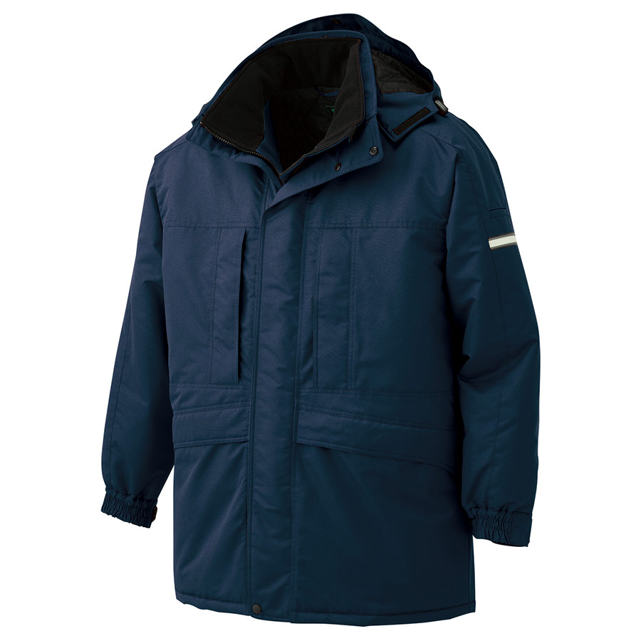 寒冷地仕様 防寒コート M4007 上 ネイビー| 作業服・作業着