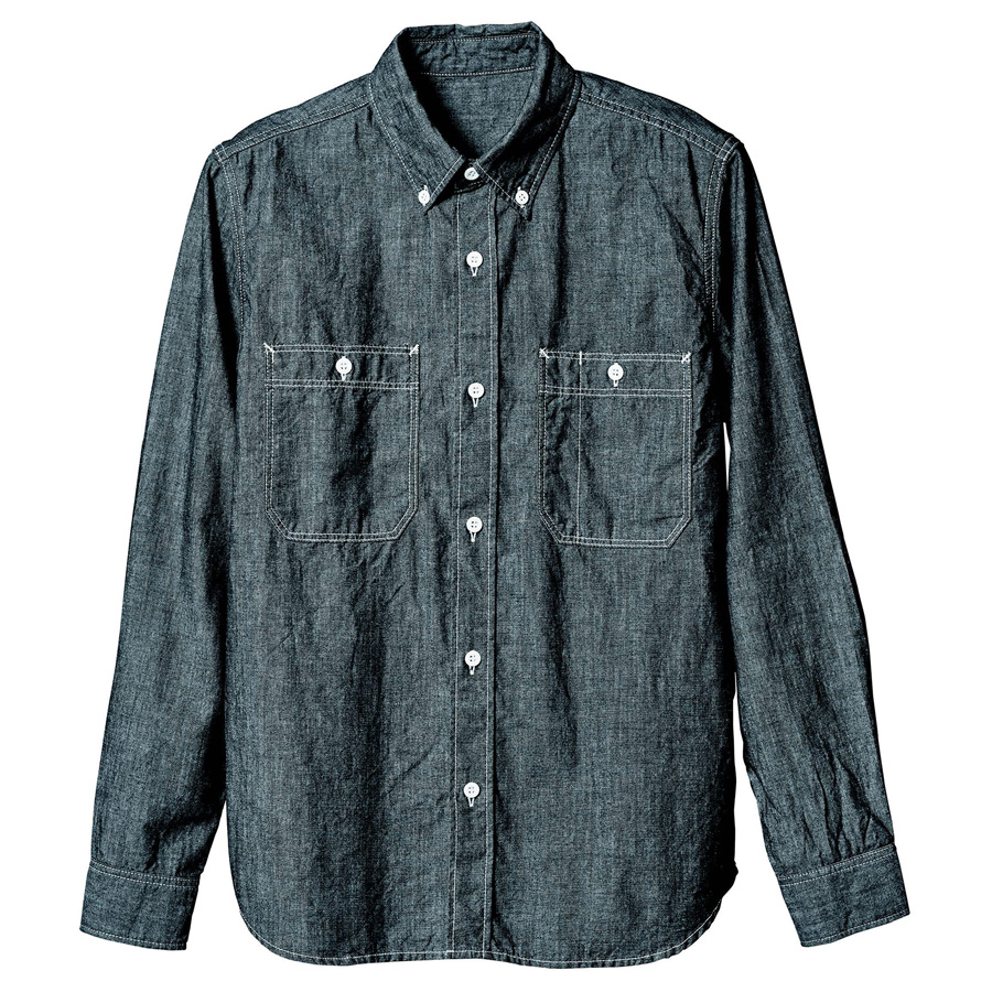 長袖ボタンダウンシャツ 1643 00 ブラック| 作業服・作業着