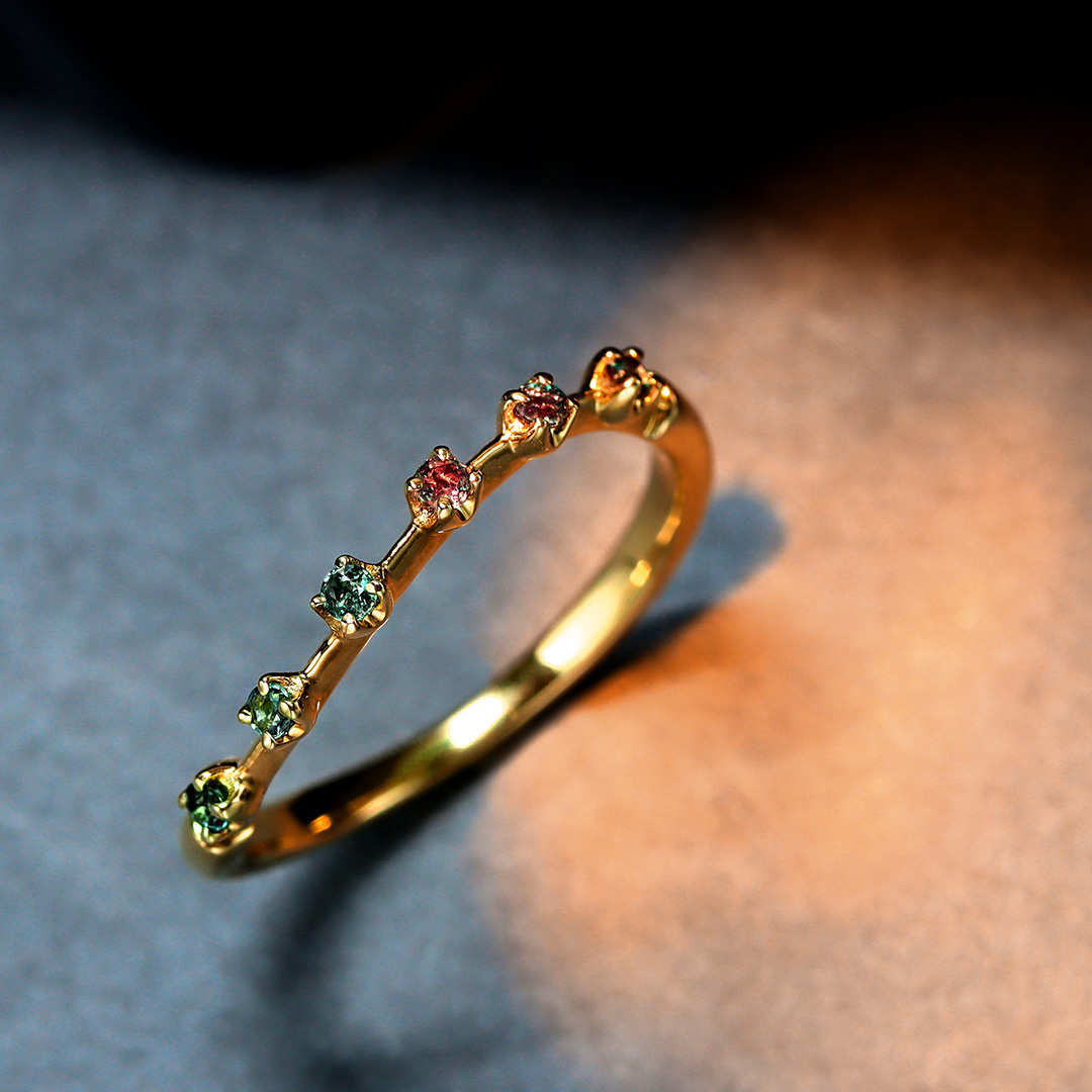 ビズー公式】アレキサンドライト K18/PT リング・デリヴレール| 誕生石