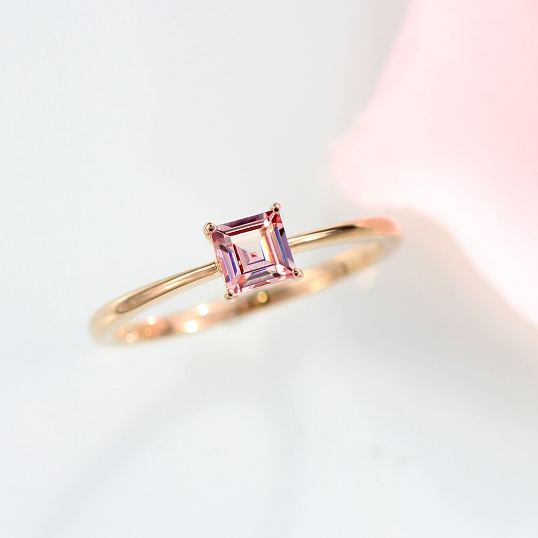 ビズー公式】シャンパン ガーネット K18(18金) リング セラム | 希少石