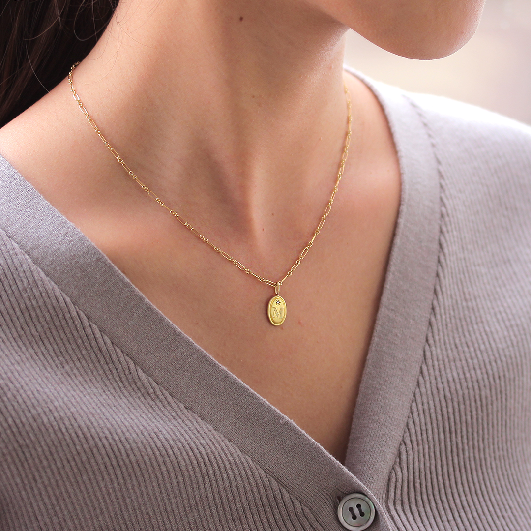 ビズー公式】ゴールド ロング チェーン 60cm K18 ネックレス フィガロ