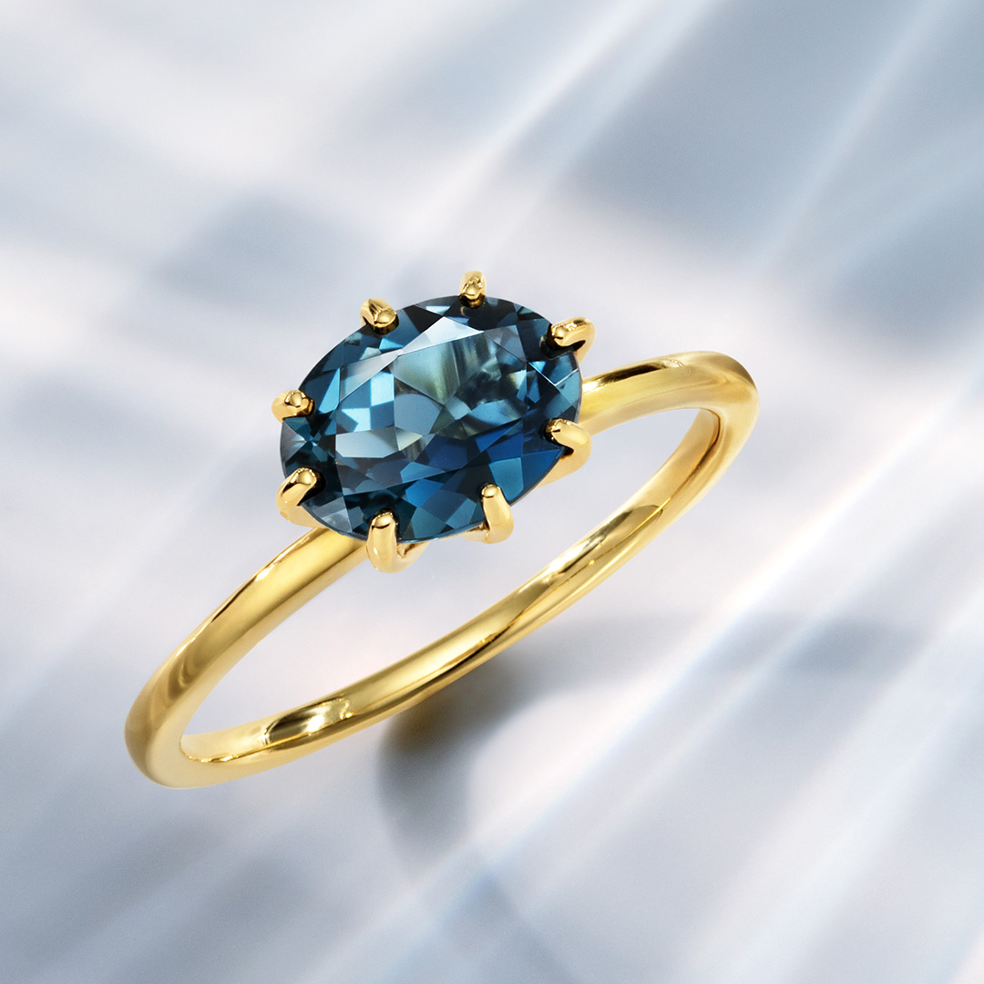 ビズー公式】ロンドンブルートパーズ K18/PTリング・セパージュ | 希少