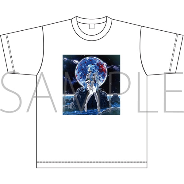 エヴァンゲリオン Tシャツ／綾波レイ（ロングヘア）（白、フリーサイズ