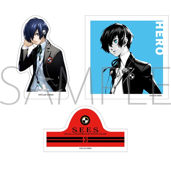 ペルソナ3 リロード メタルステッカーセット 主人公: キャラグッズ