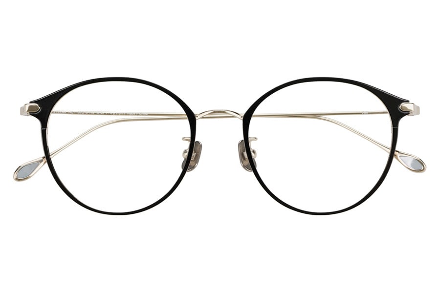 華やかさのあるボストン型チタンフレーム[中顔面短縮みえメガネ