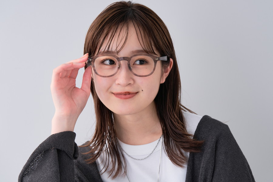 丸みのある太めのプラスチックフレーム/黒縁メガネ/CLASSIC（ZA221005