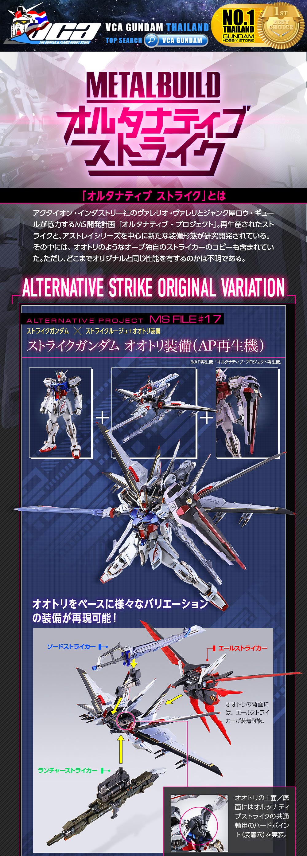 PremiumBandai® Metal Build MBF-02+EW454F STRIKE ROUGE + OOTORI