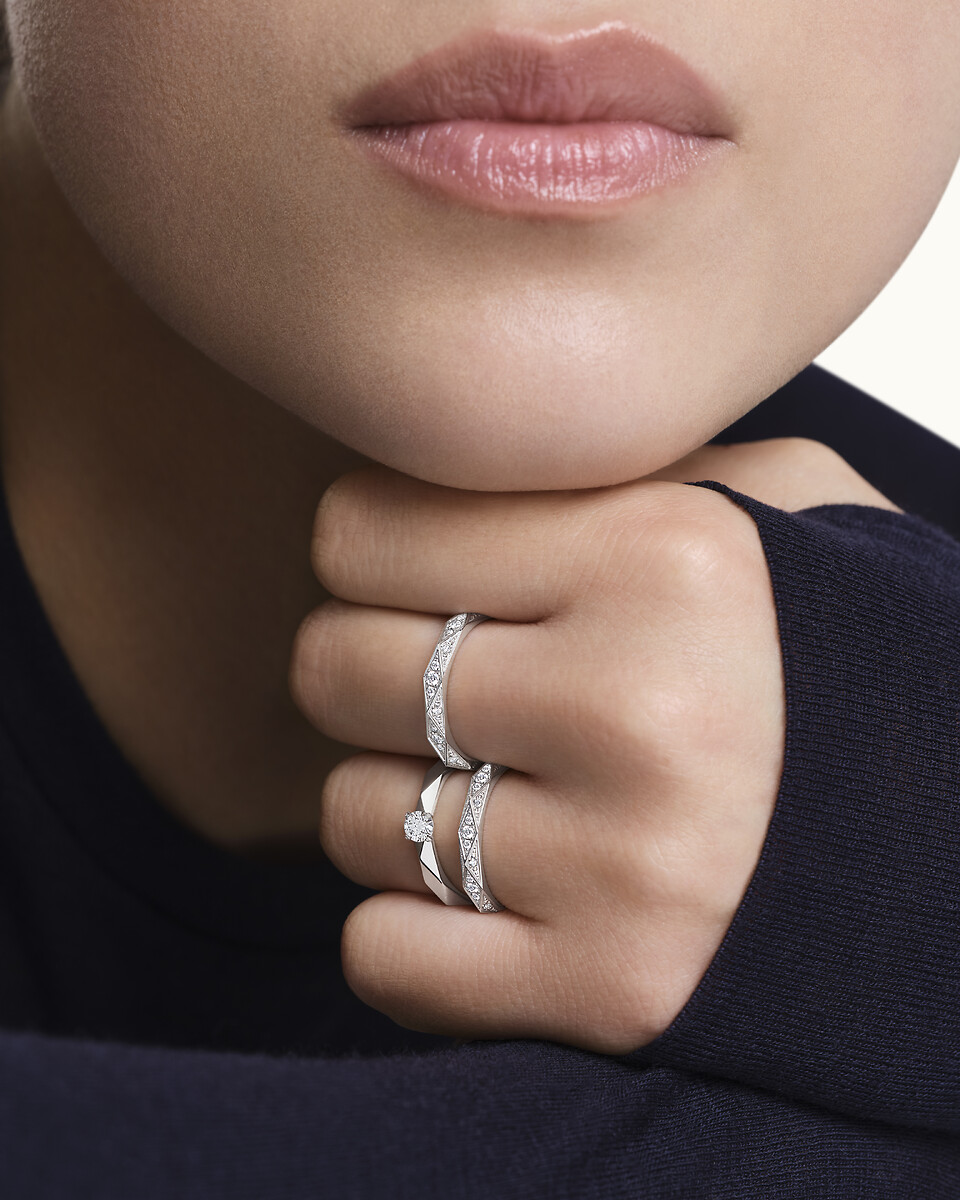 BOUCHERON ファセットソリテールリング#52 プラチナ BOUCHERON