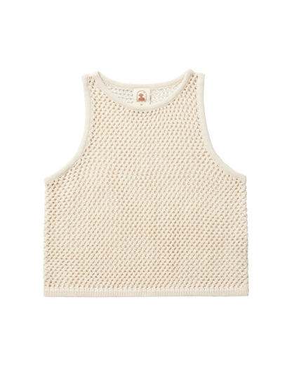 The Malaga Crochet Tank - Vintage Ivory – Dandy Del Mar