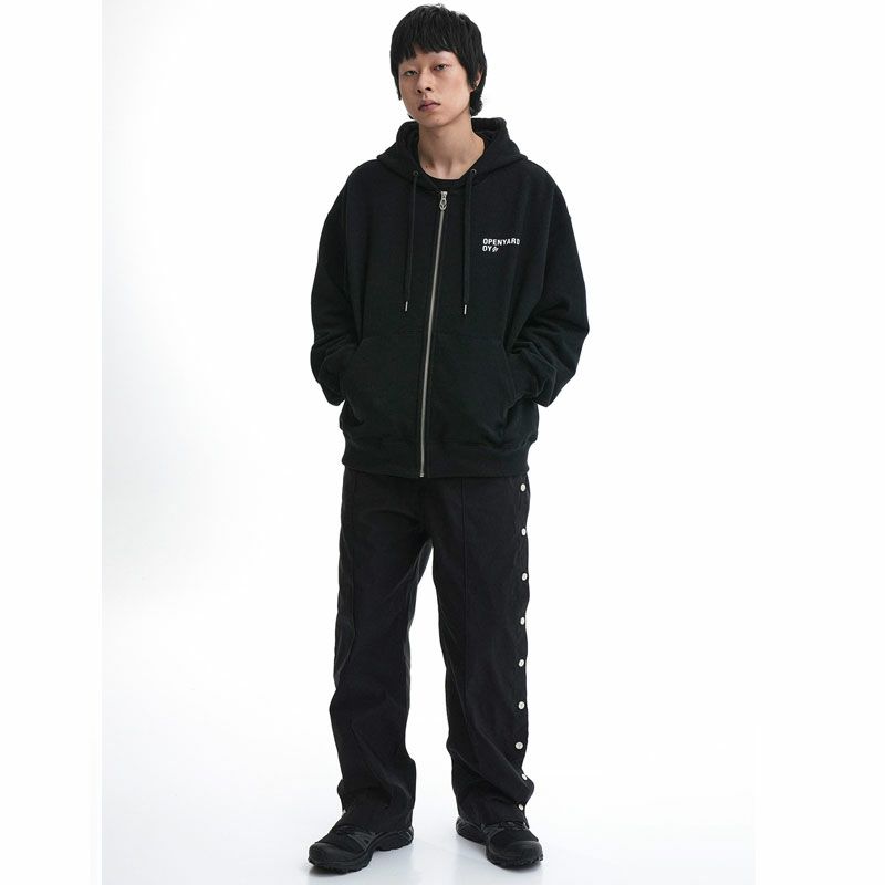 OY オーワイ O.N.L LINESTONE HOODIE ZIP-UP/ロゴラインストーン