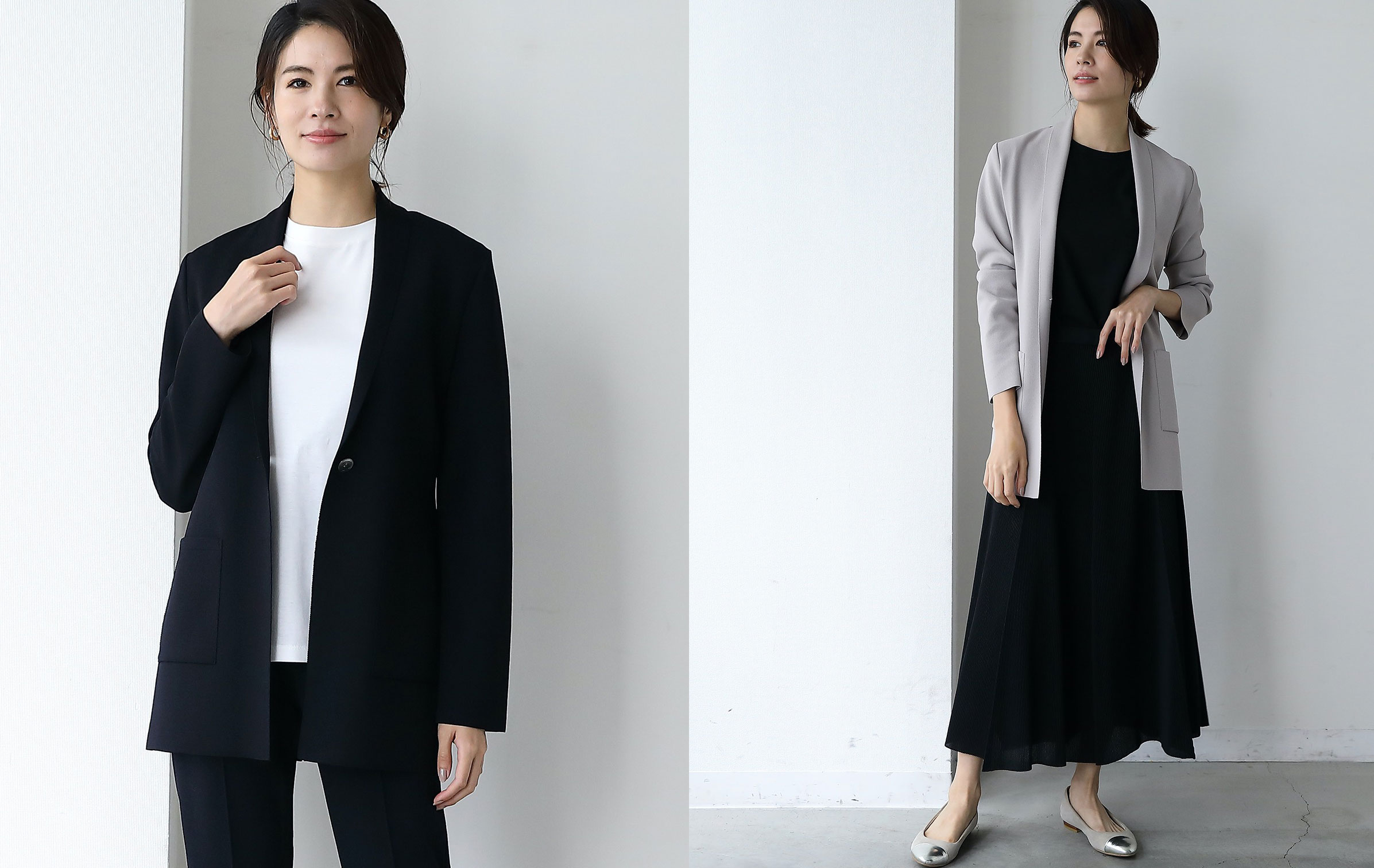 ミラノリブニットジャケット/ブラック | Factelier (ファクトリエ)