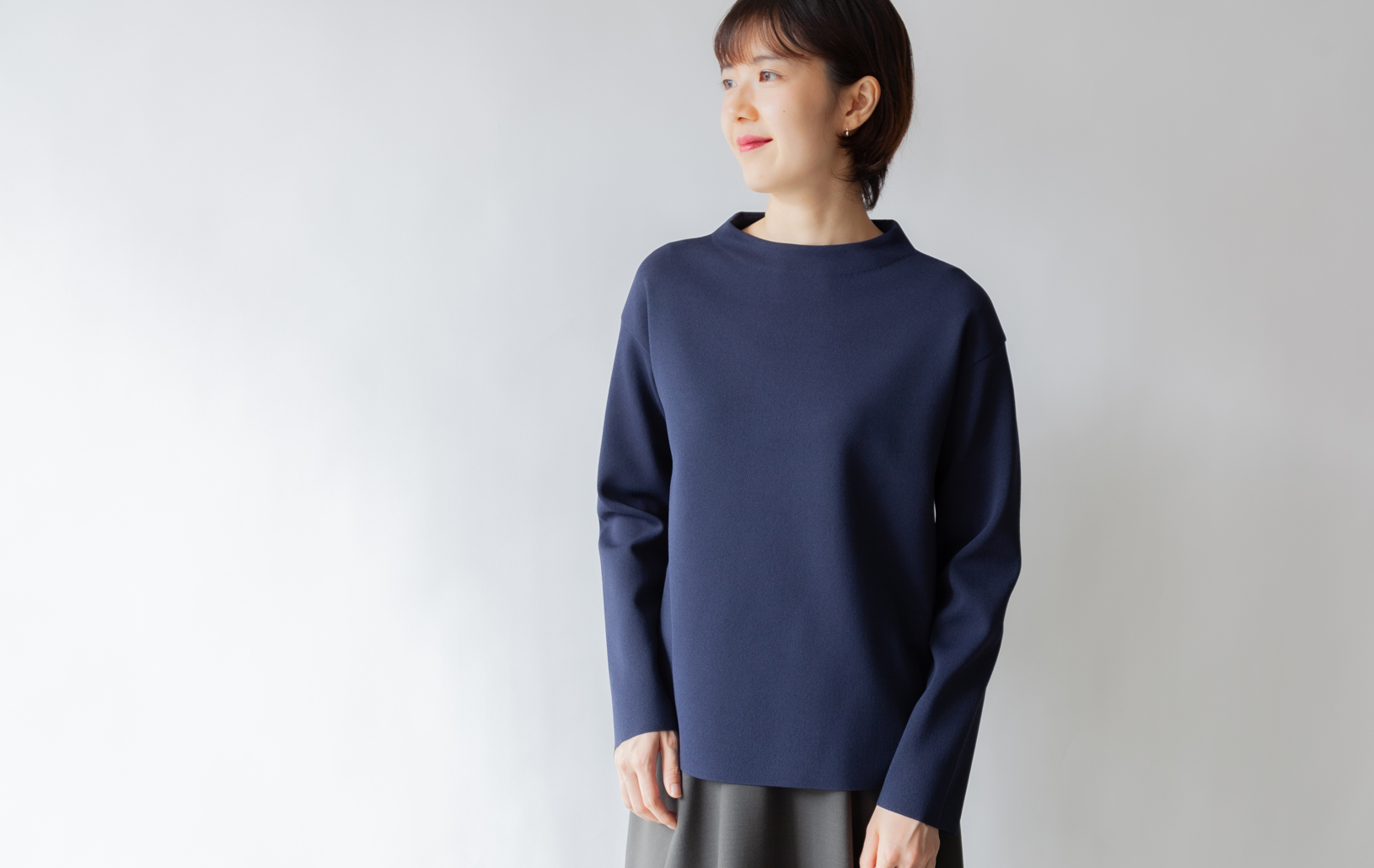 ミラノリブボトルネックプルオーバー/ブラック | Factelier (ファクトリエ)