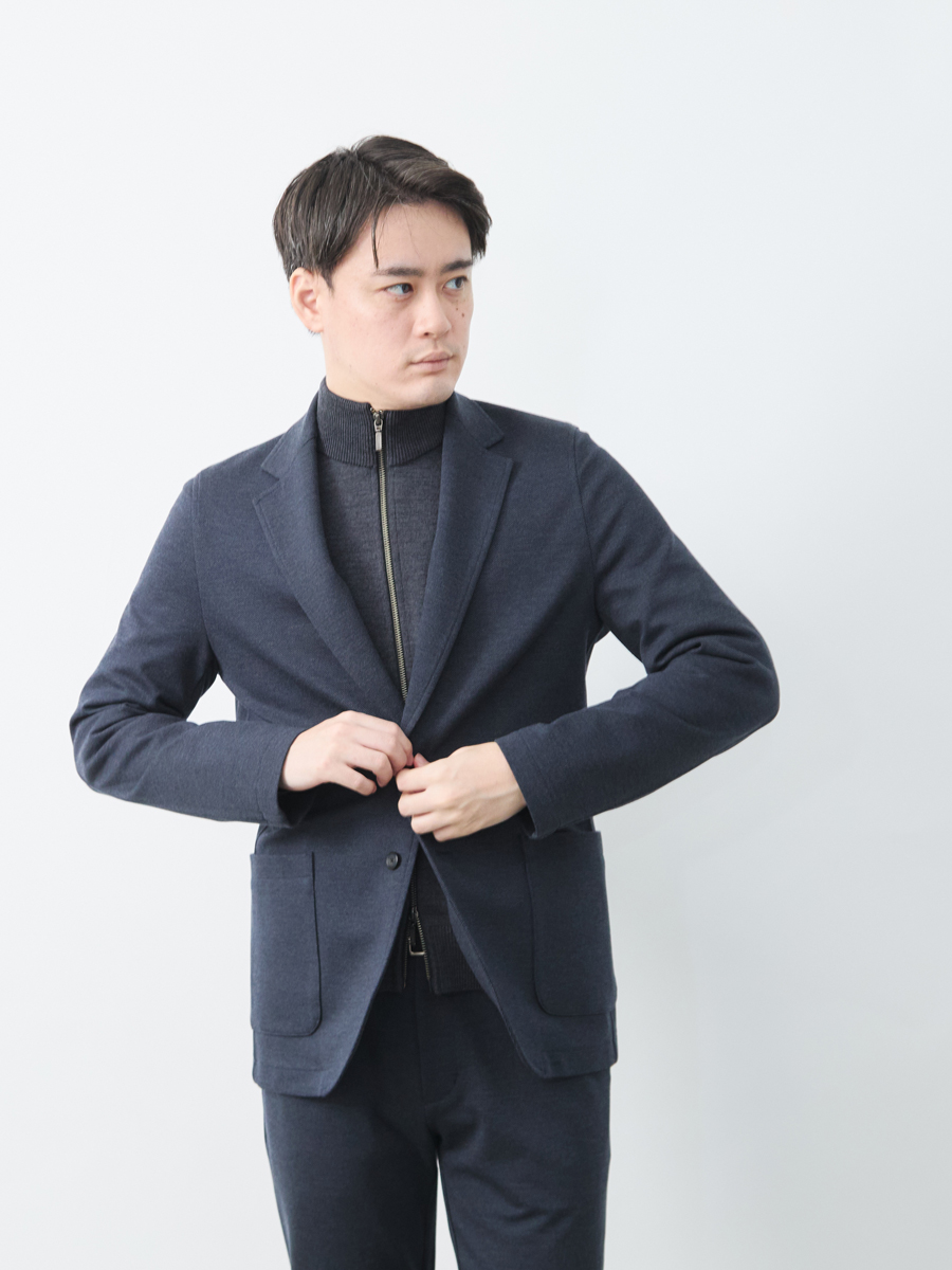新商品】ダブルジップが嬉しい、上質ウールのニットブルゾン登場
