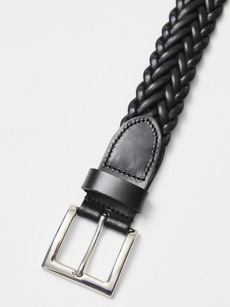 ETROレザー編み込みベルト40/100MADEINITALY 最終価格 8本編み