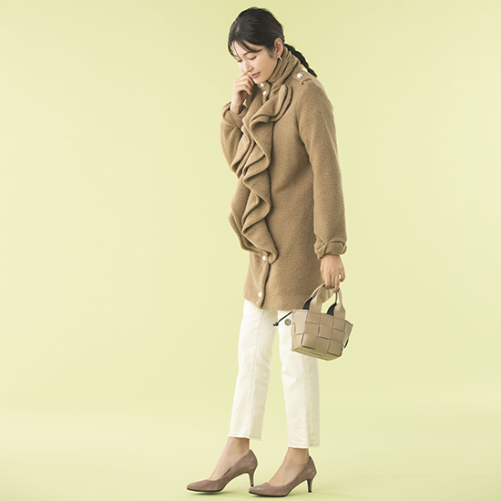 優待価格[Adonisis]フロントラッフルデザインコート | KOBUNSHA SELECT