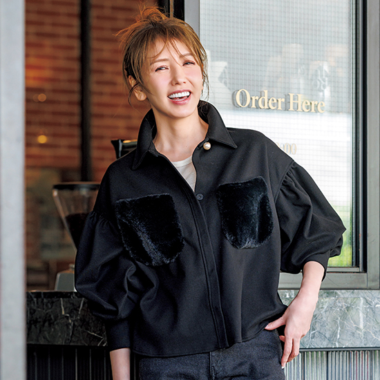 優待価格[SECRET TROPHY]ファーポケット付きブラウスジャケット