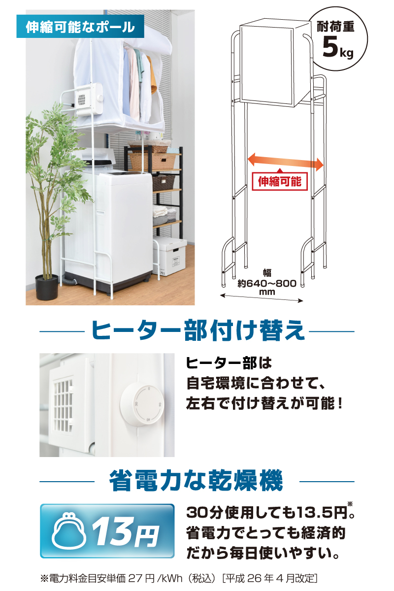ちょい足し衣類乾燥機 | 【公式】サンコー通販サイト