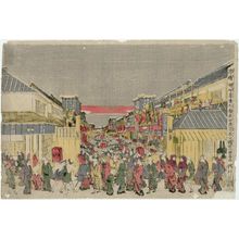 歌川豊春による浮世絵「Perspective View of the Theaters in Sakai