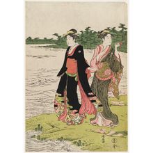 鳥居清長による浮世絵「A Ferry on the Sumida River」