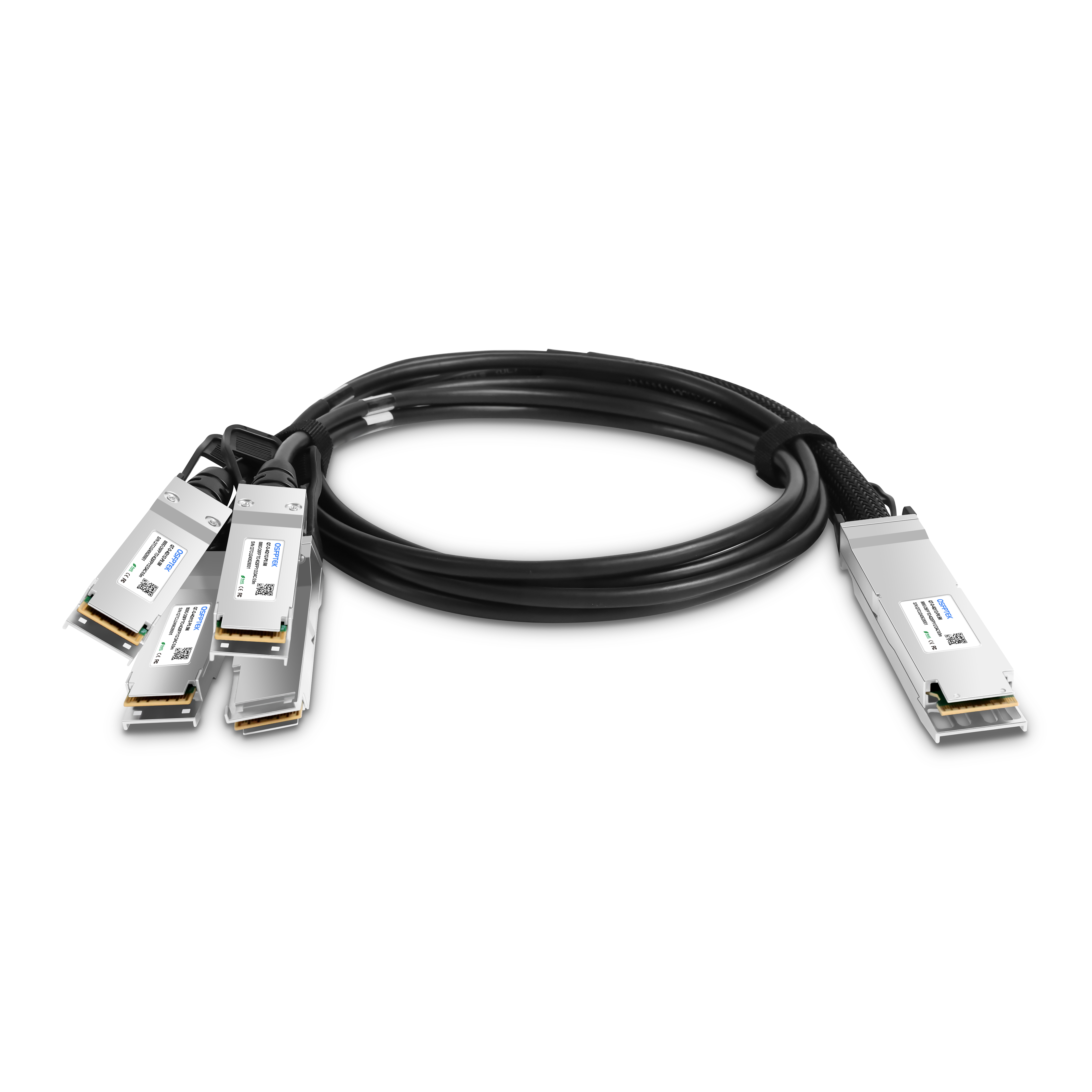 0.5m (2フィート) 汎用互換 800G OSFP - 4x 200G QSFP112 パッシブ