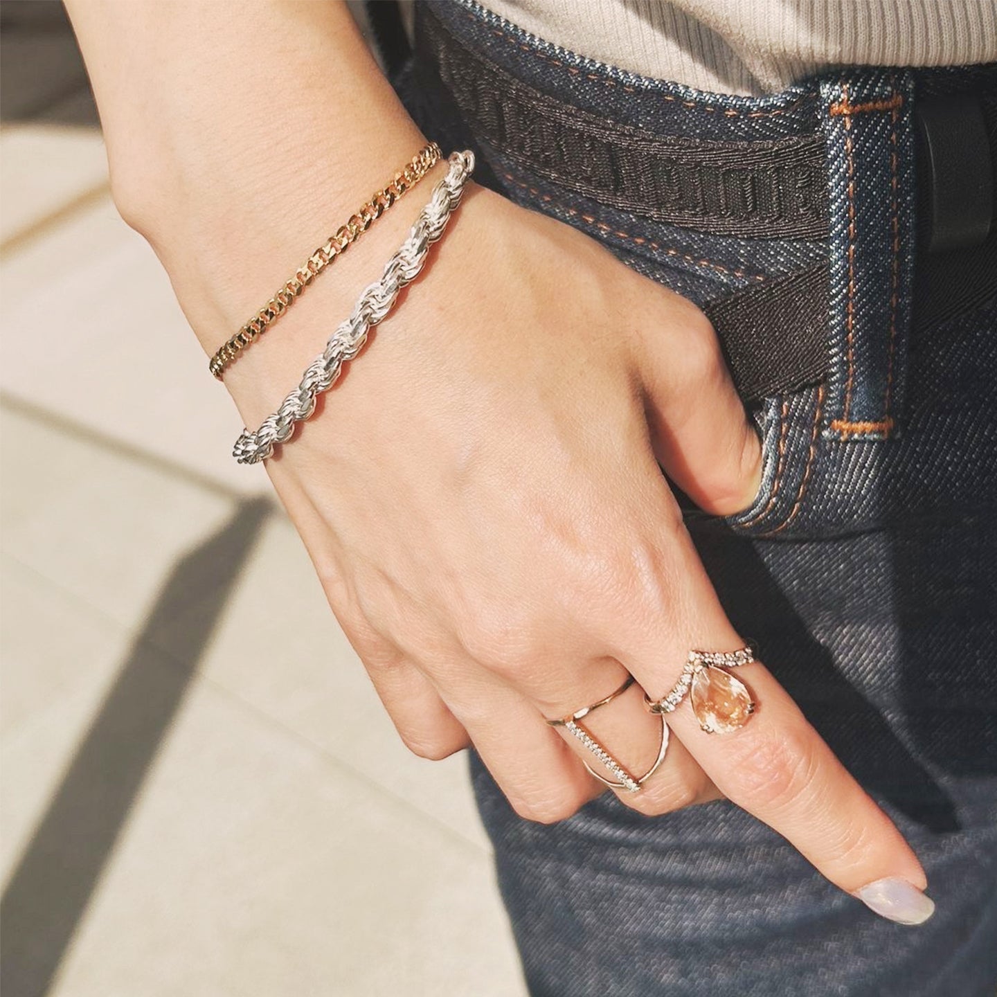 Wide French Rope Bracelet – DAVAN