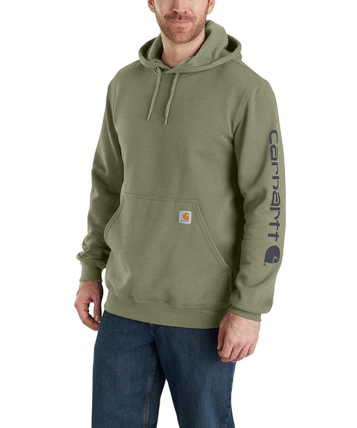 Carhartt Midweight Logo Hooded Sweatshirt - Dusty Olive — Dave's