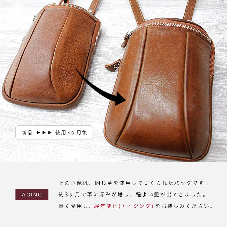 DAYSART ボディバッグ メンズ レディース 本革 柔らかいカーフスキン