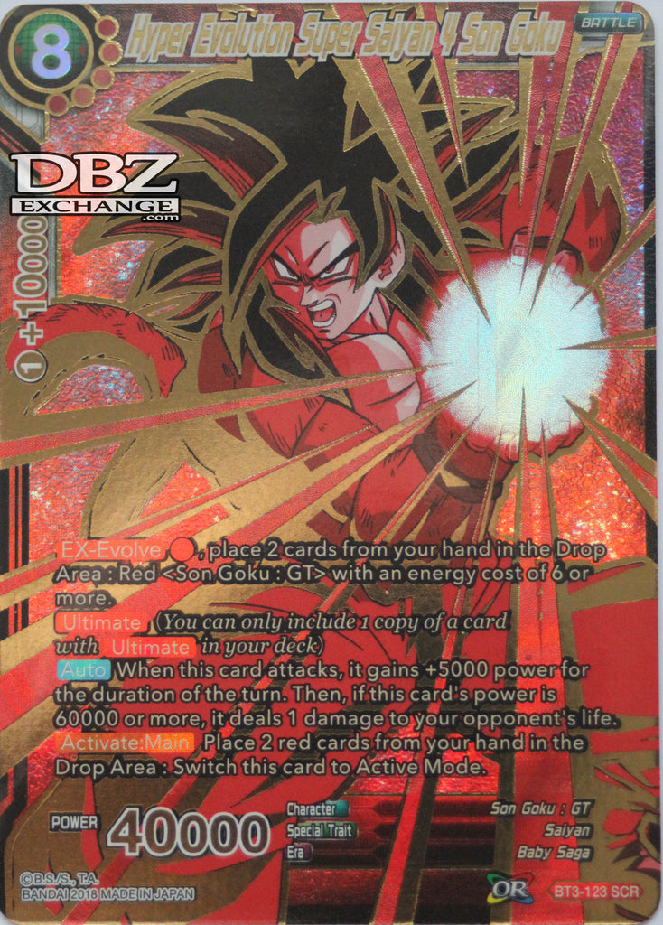 Dragon Ball Super TCG | BT3-123 Hyper Evolution Super Saiyan 4 Son
