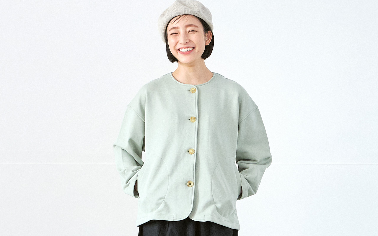 ノーカラージャケット コットン裏毛 | JK | 【公式】D*g*y ONLINE