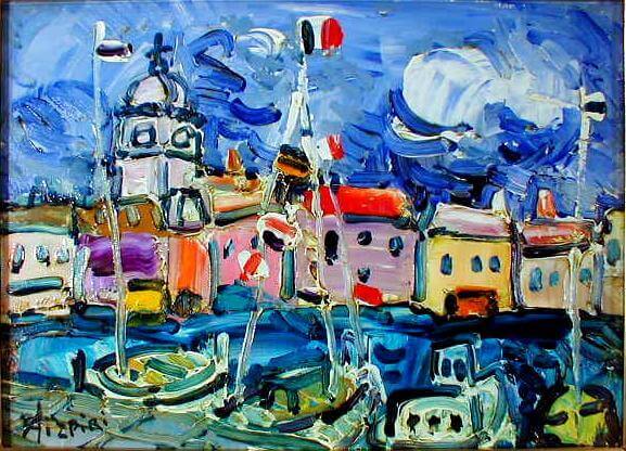 ポールアイズピリ サントロペ(油彩4号)