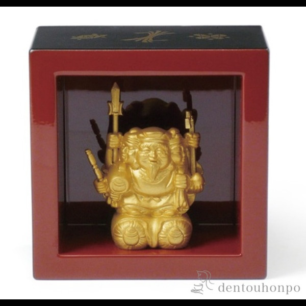 送料無料】 銅製 三面大黒天 宝尽枡付き / 恵比寿 大黒 宝船 置物 幸運