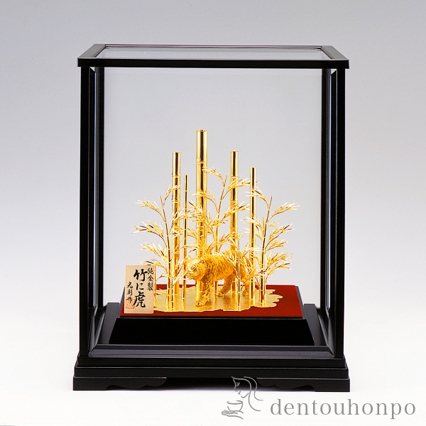 送料無料】 純金 竹に虎 1000g / 光則（金工芸） 高級 コレクション