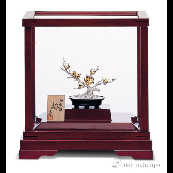 送料無料】 銀製 盆栽 梅 特小 / 高級 コレクション 美術品 工芸品