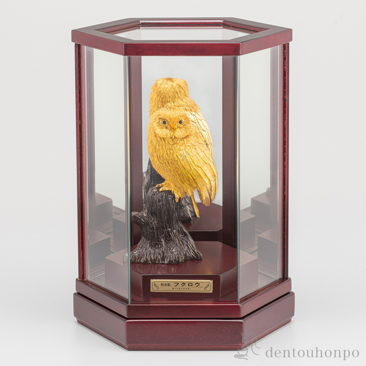 送料無料】 純金 フクロウ E 80g / 光則（金工芸） 高級 コレクション
