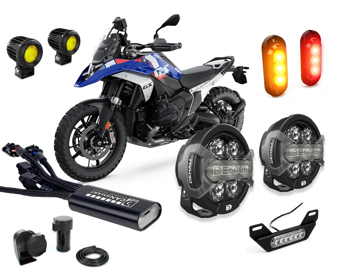 DENALI Ultimate CANsmart™ Off-Road LED Light Bundle for BMW R1300GS