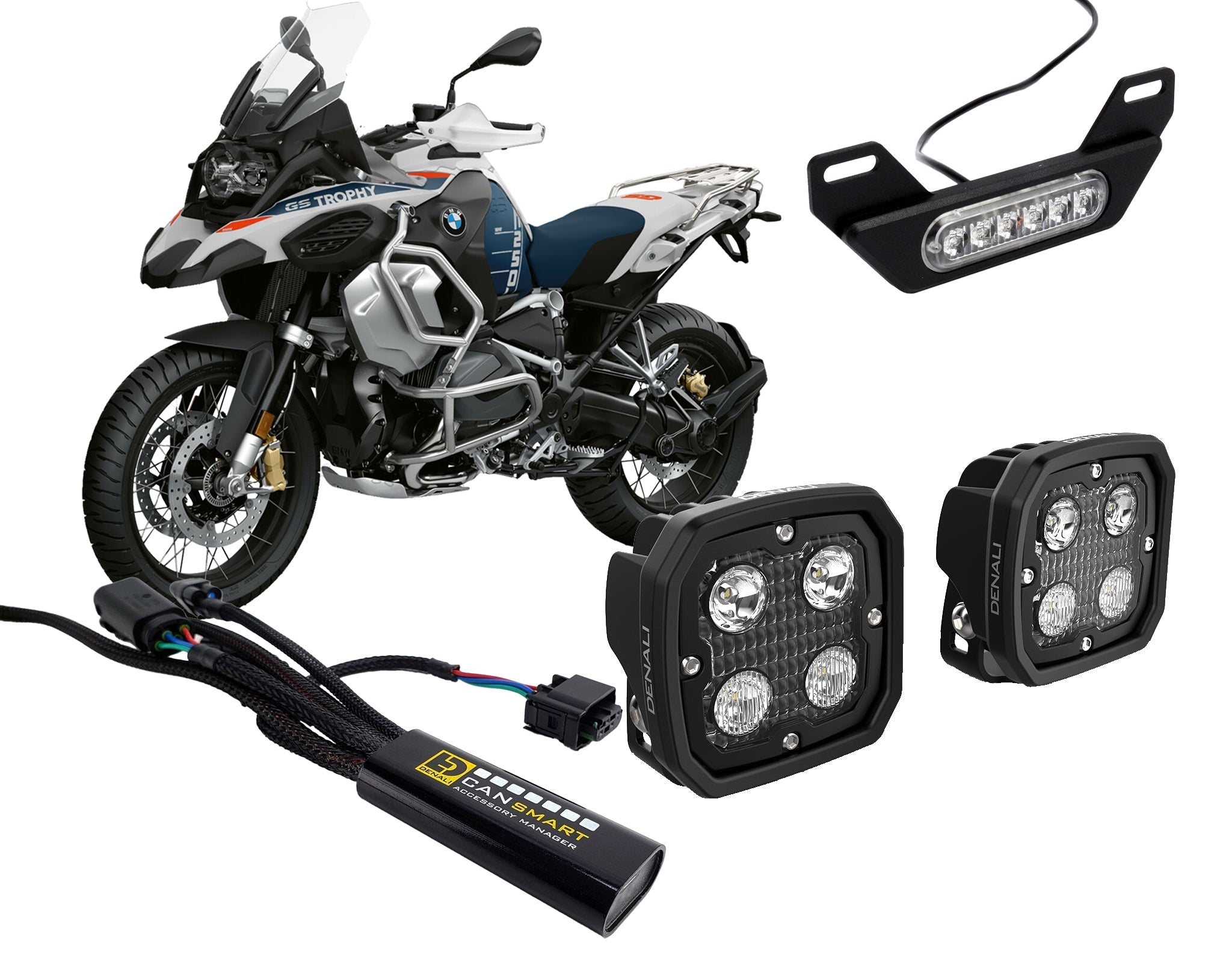 DENALI D4, B6 & Cansmart™ Lighting bundle for BMW R1250GS, GSA, RT, RS