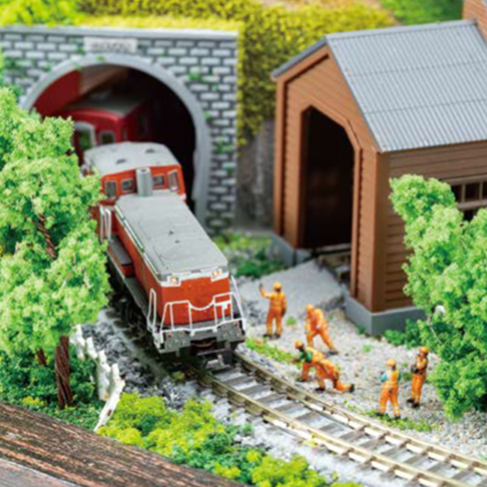 ロクハン 壁掛けジオラマキット（鉄道作業員フィギュア付き