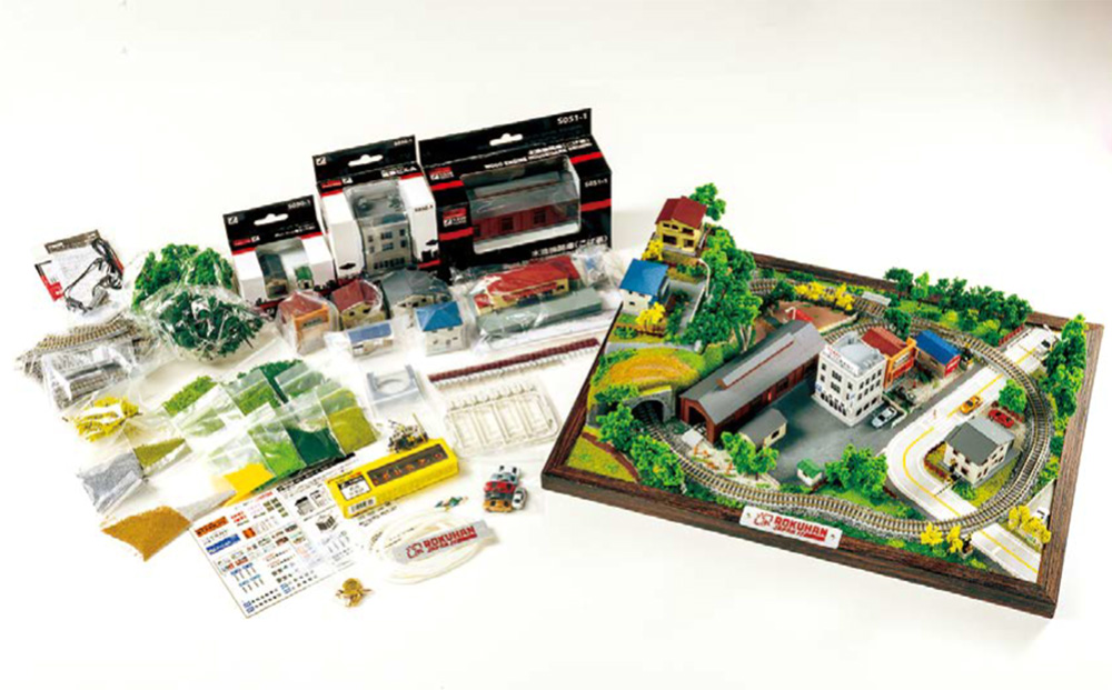 ロクハン 壁掛けジオラマキット（鉄道作業員フィギュア付き