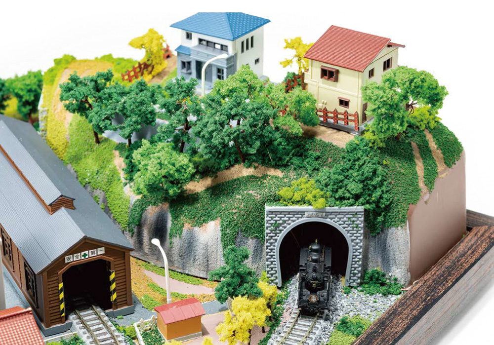 ロクハン 壁掛けジオラマキット（鉄道作業員フィギュア付き